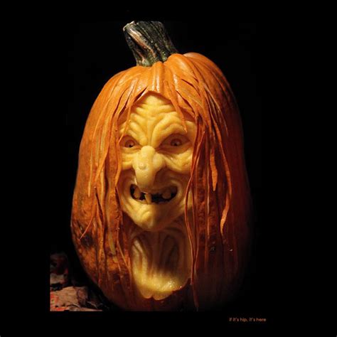Enchanting pumpkin carving: Transforming your gourd into a witch with a hat